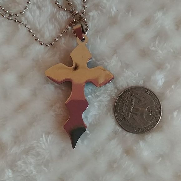 4 FOR $20 Cross Silver Blue Pendant Necklace - Picture 8 of 8